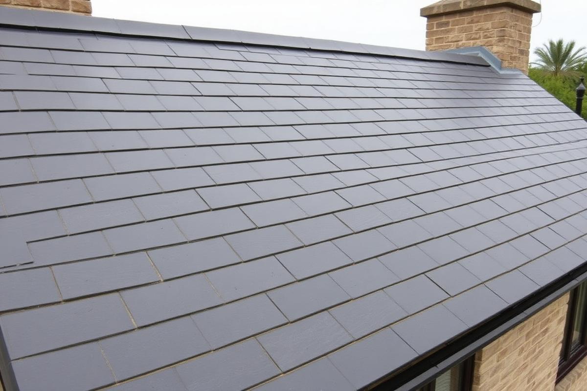 Natural slate roofing example